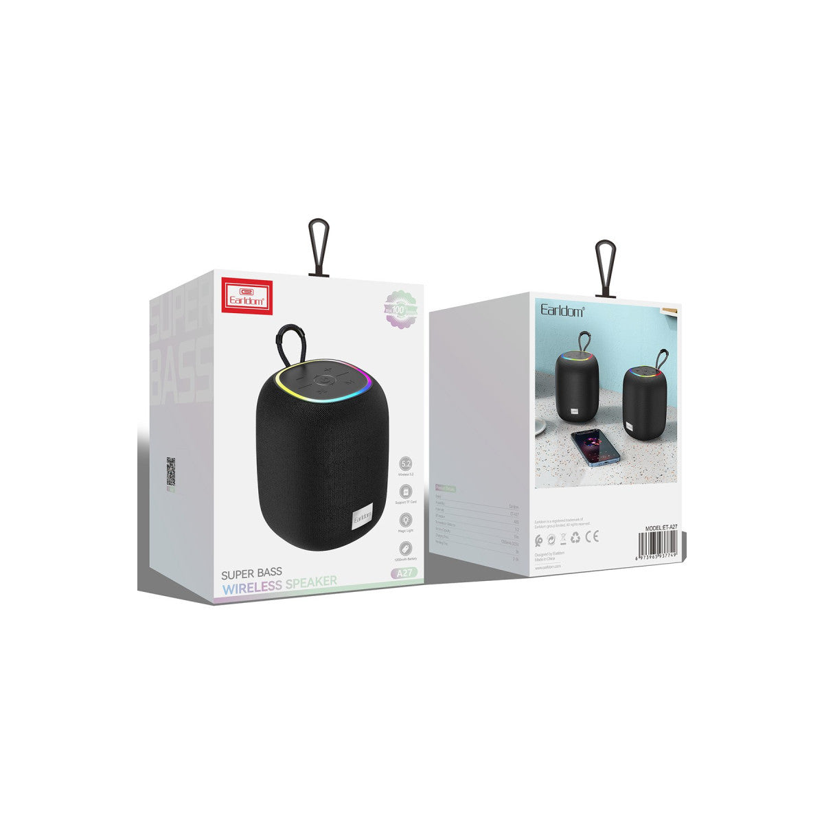 Earldom A27 RGB Işıklı Süper Baslı Bluetooth Kablosuz Hoparlör