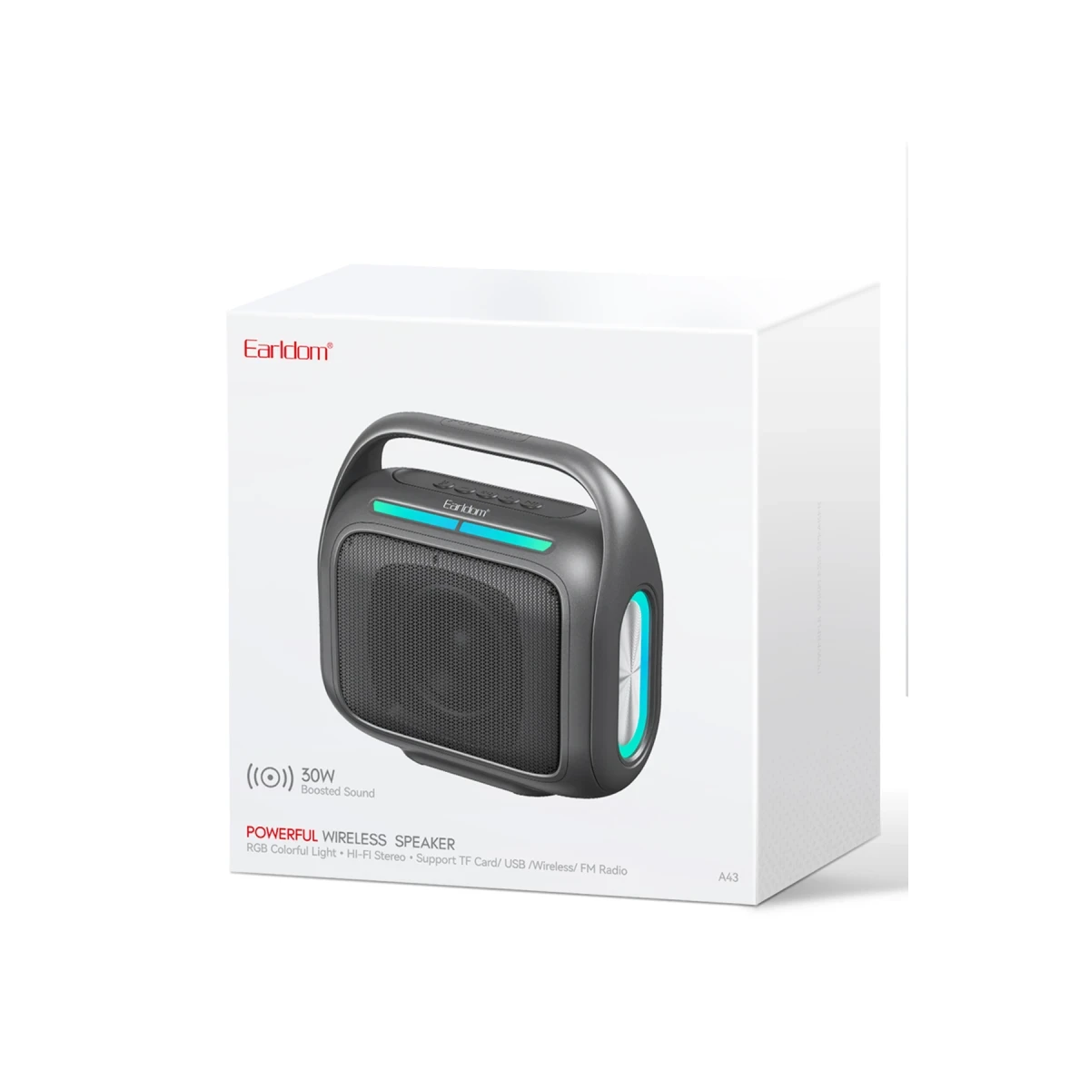 Earldom A43 30W Radyolu Bluetooth Kablosuz Hoparlör - Siyah