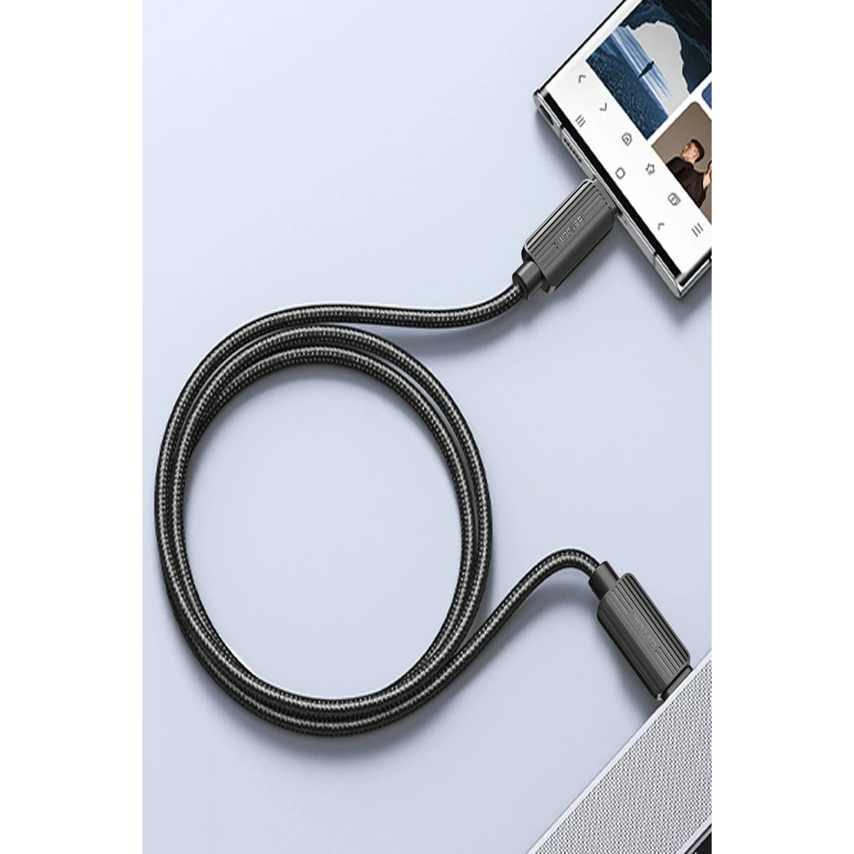 Earldom EC-188CL 1M 30W Hasırlı Type-C to Lightning PD Hızlı Şarj Kablosu - Siyah