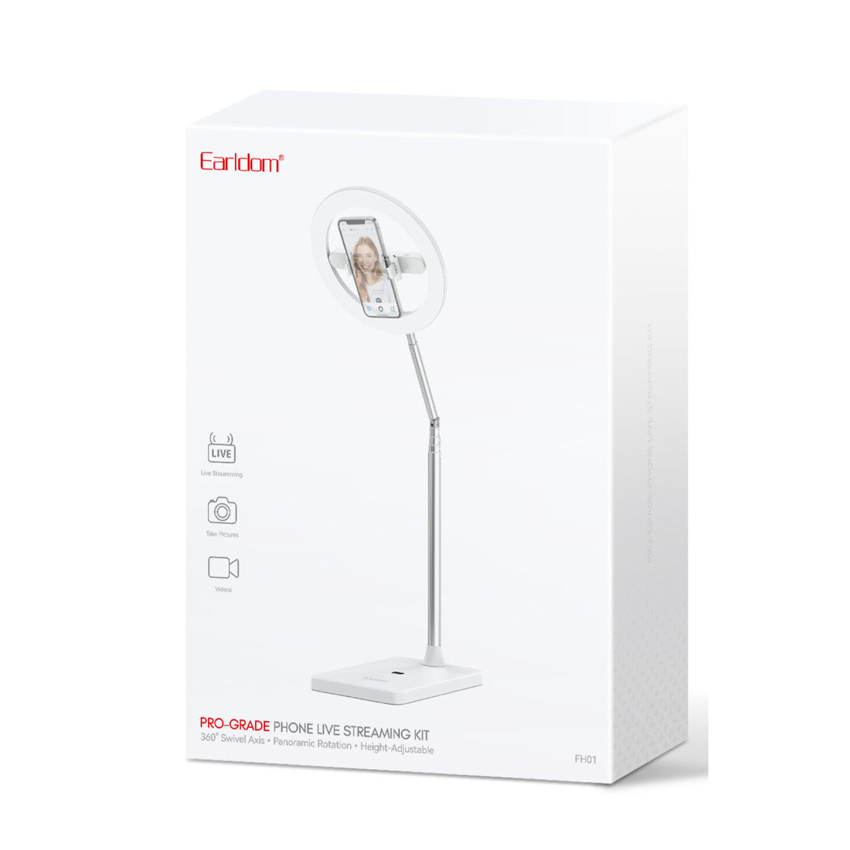 Earldom FH01 Ayarlanabilir Işıklı Tripod Canlı Yayın Standı