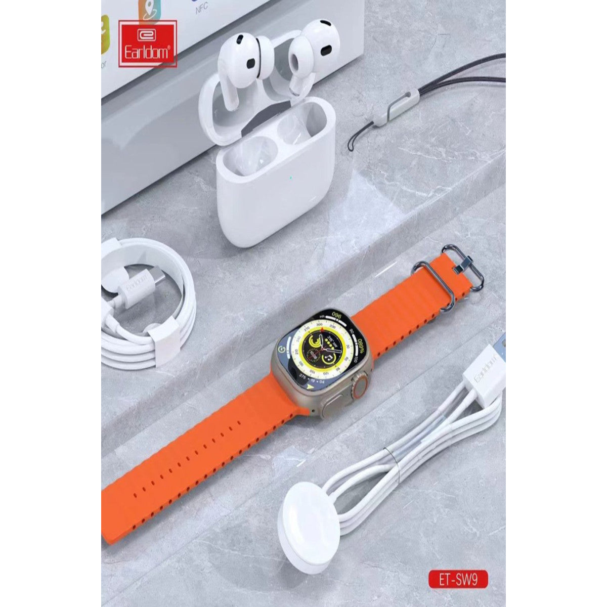 Earldom SW9 Akıllı Saat ve Airpods Kulaklık Set