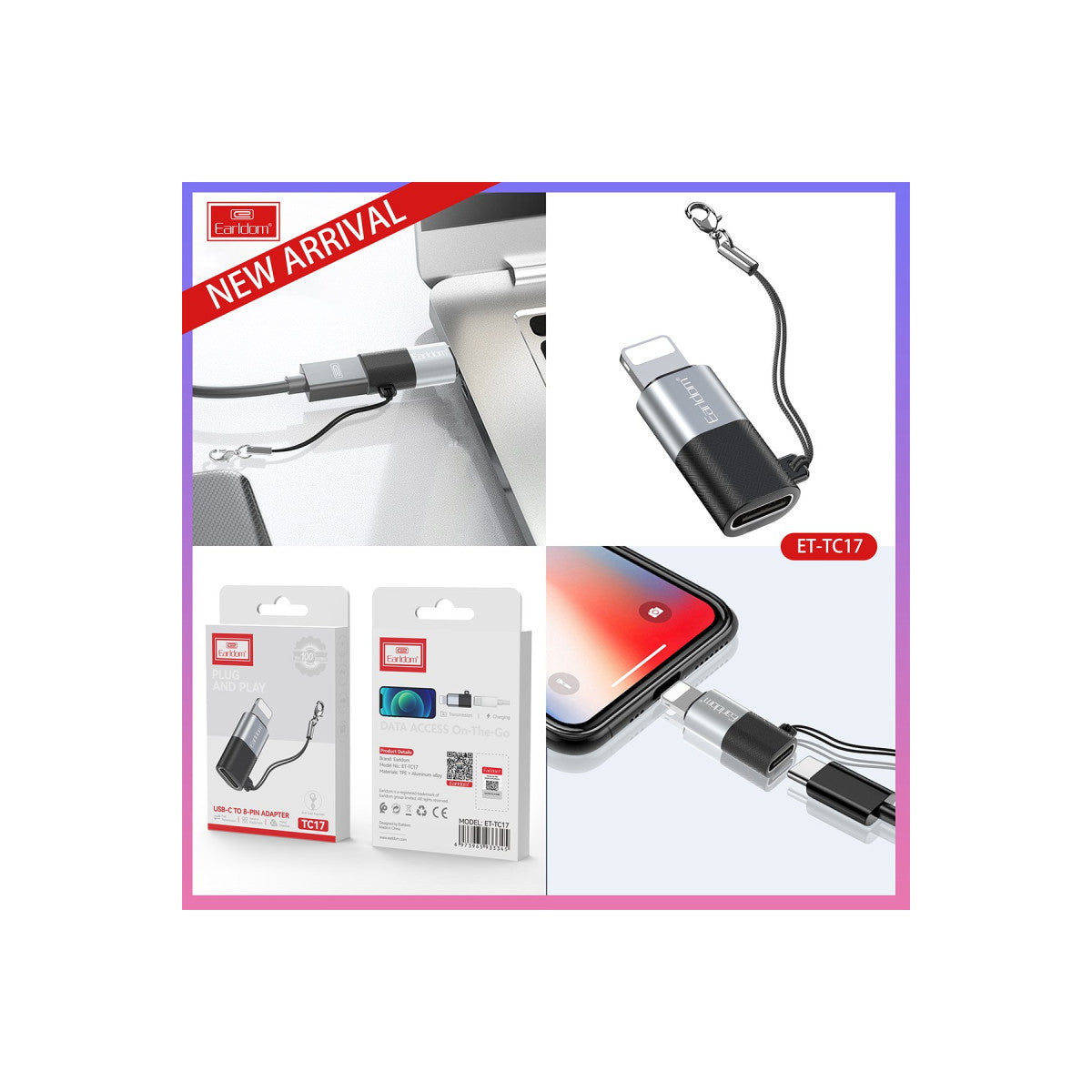 Earldom TC17 Tak Çalıştır Lightning to Type-C Dönüştürücü