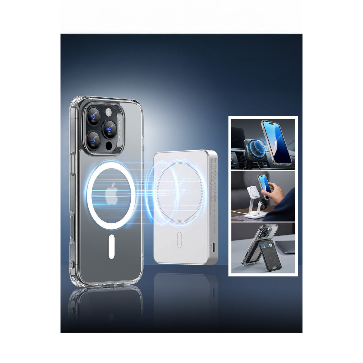ESR Apple iPhone 16 Pro Max Classic Hybrid Magsafe Kapak + Cam Hediyeli Set