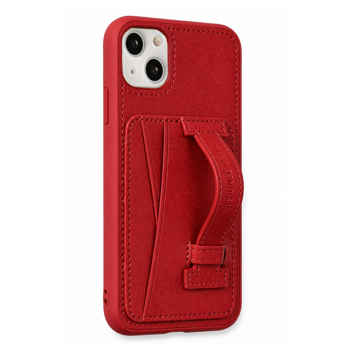HDD Apple iPhone 13 Kılıf HD Deri Kartvizitli Kapak - Kırmızı