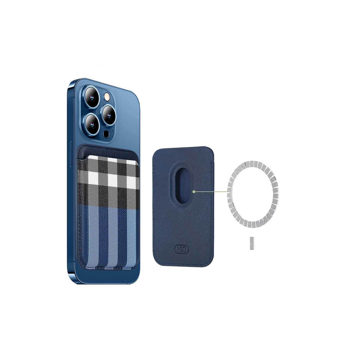 HDD Apple iPhone 14 HBC-218 Kartlıklı Manyetik Kapak - Mor