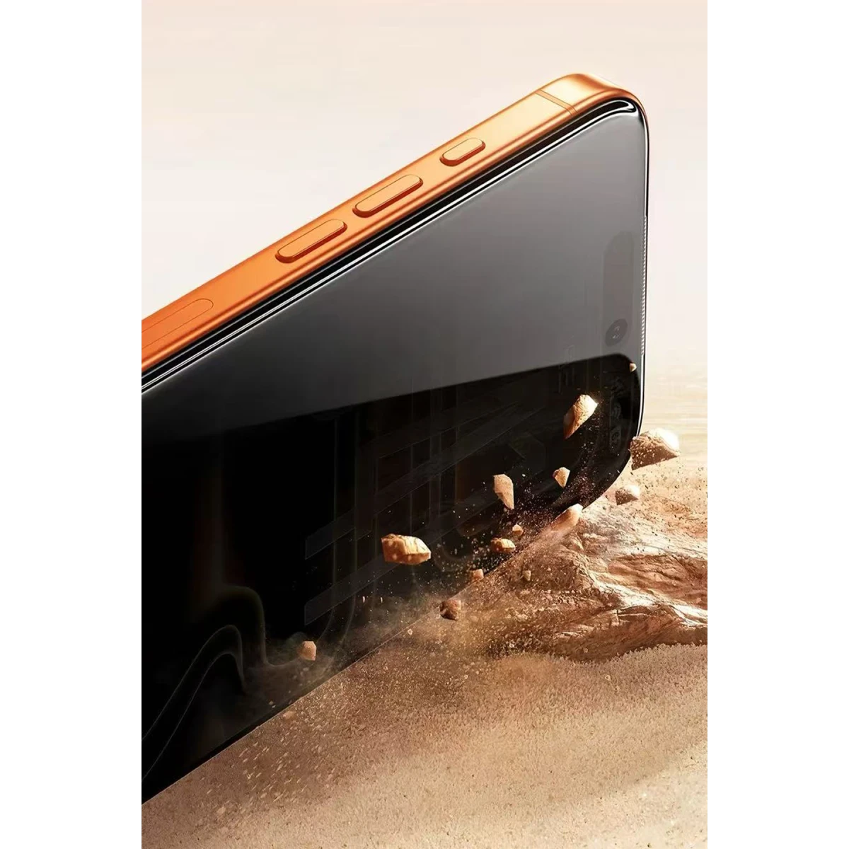 HDD Apple iPhone 17 Pro Max Rift Hayalet Cam Ekran Koruyucu - Siyah