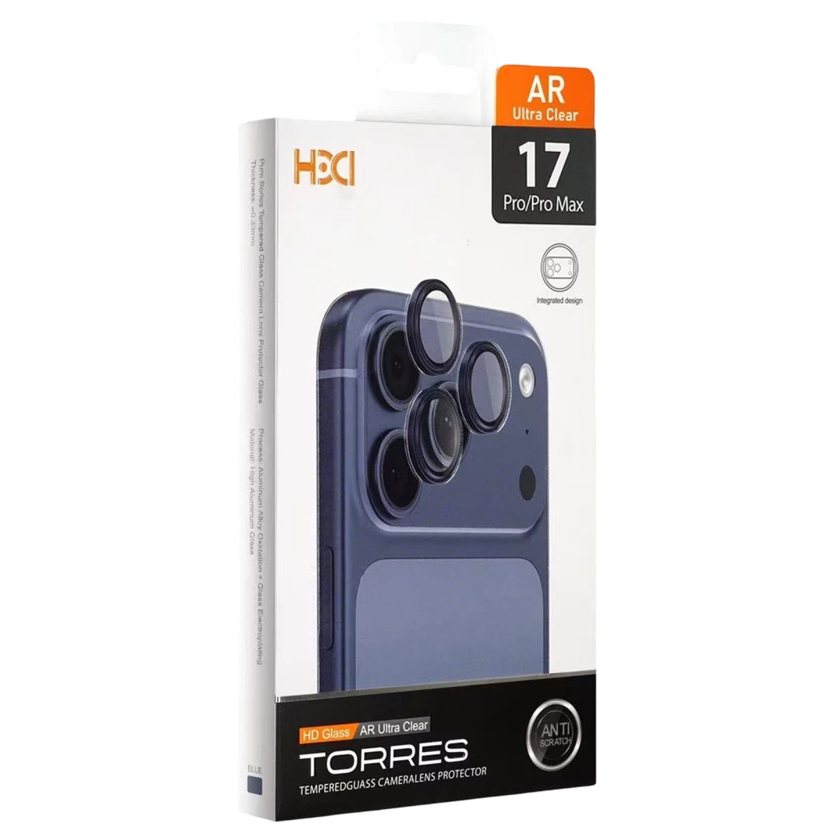 HDD Apple iPhone 17 Pro Max Torres Kamera Lens Koruyucu - Lacivert