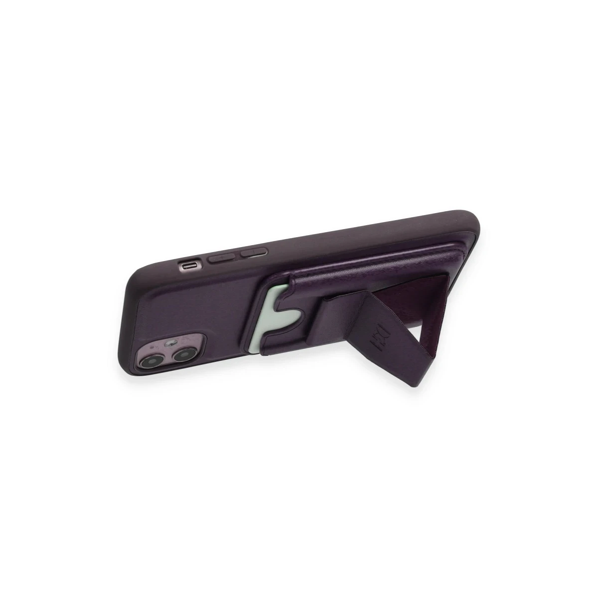 HDD Apple iPhone 11 Kılıf HD Deri Luxury Magnet Kartvizitli Kapak - Derin Mor