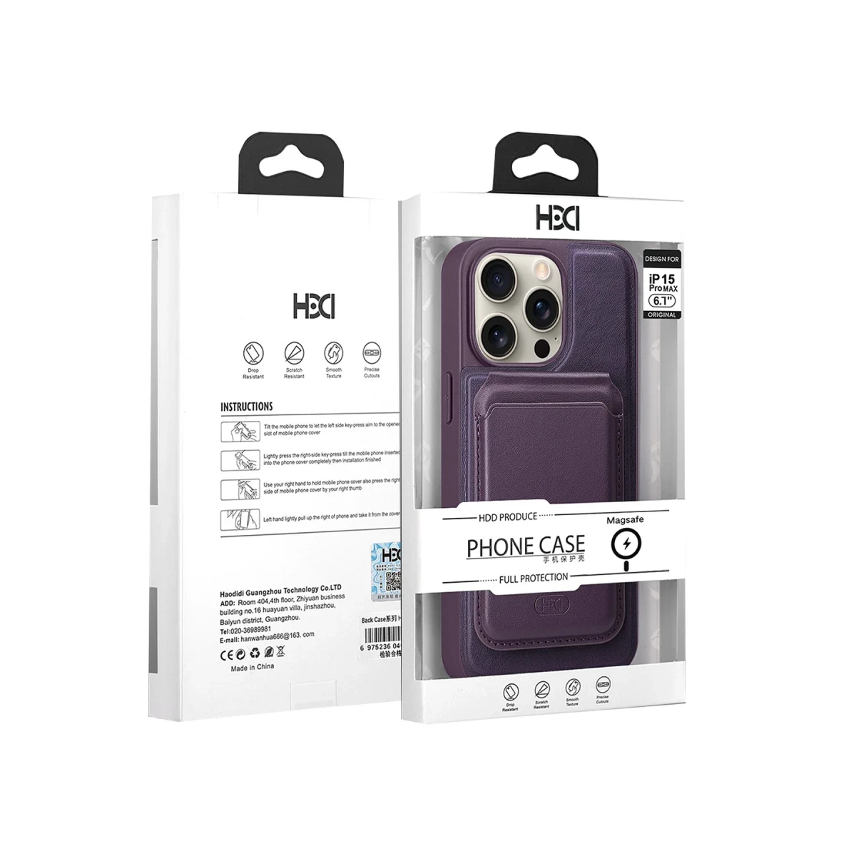 HDD Apple iPhone 15 Pro Max HBC-247 Atina Kartvizitli Kapak - Lacivert