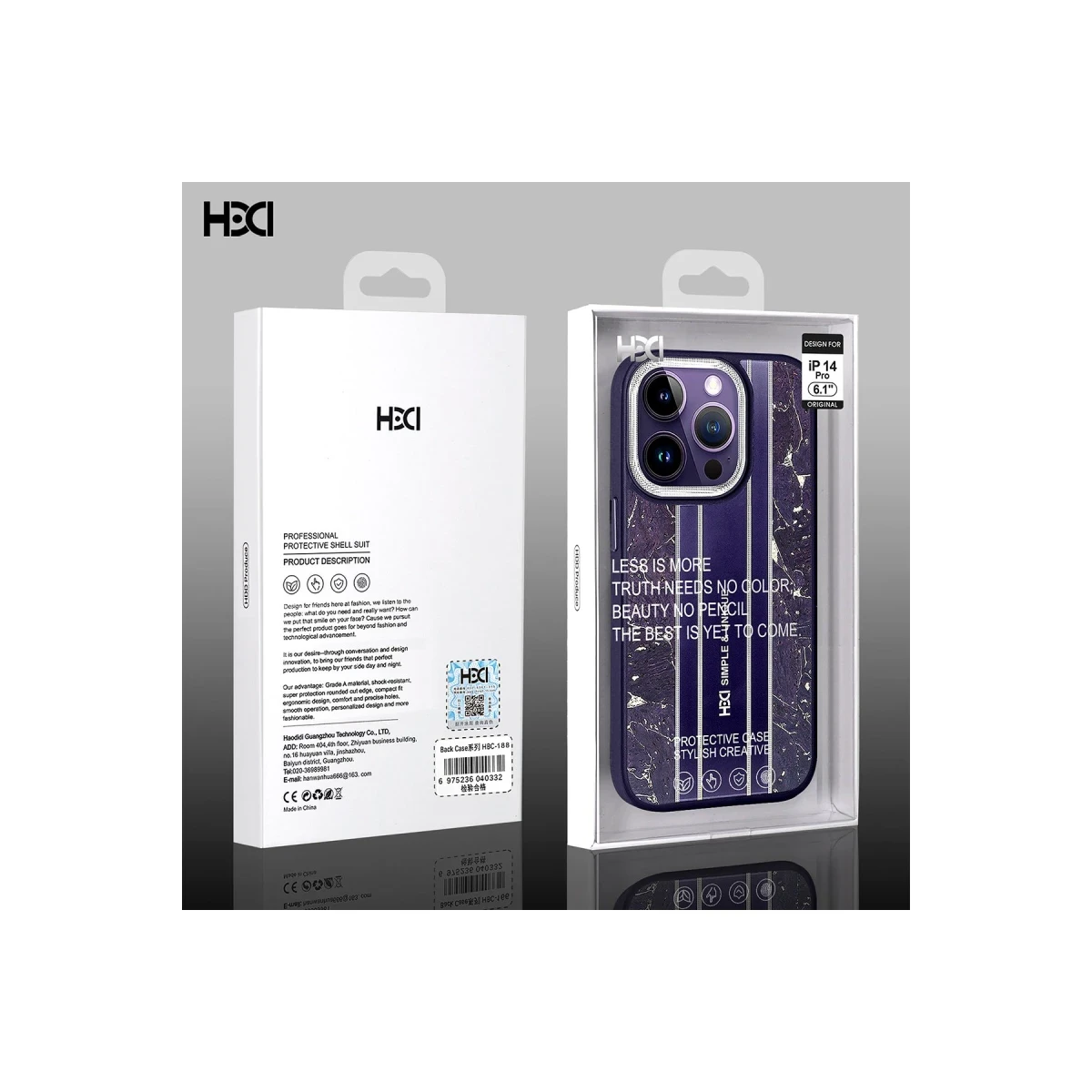 HDD Apple iPhone 15 Pro Max Kılıf HBC-188 Astra Kapak - Derin Mor