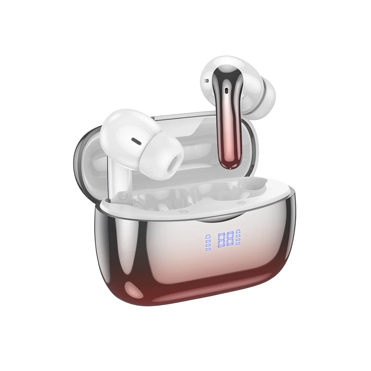 Hoco. EQ16 Aktif Gürültü Engelleyici Özellikli Bluetooth 5.3 Kablosuz TWS Airpods Kulaklık - Kırmızı