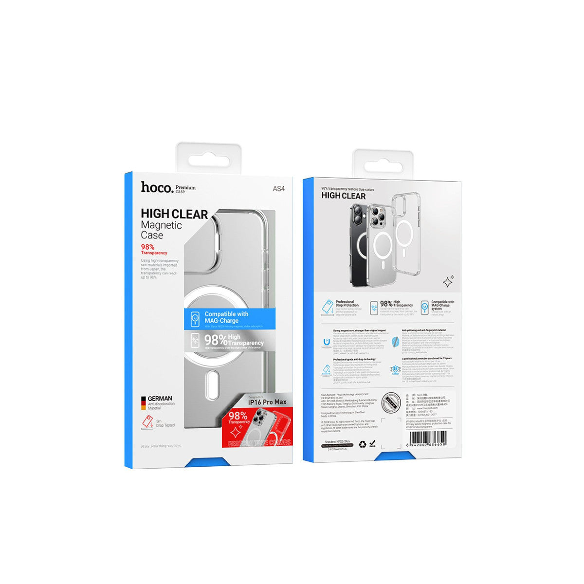 Hoco. Apple iPhone 16 Pro Primary Şeffaf Magsafe Kapak