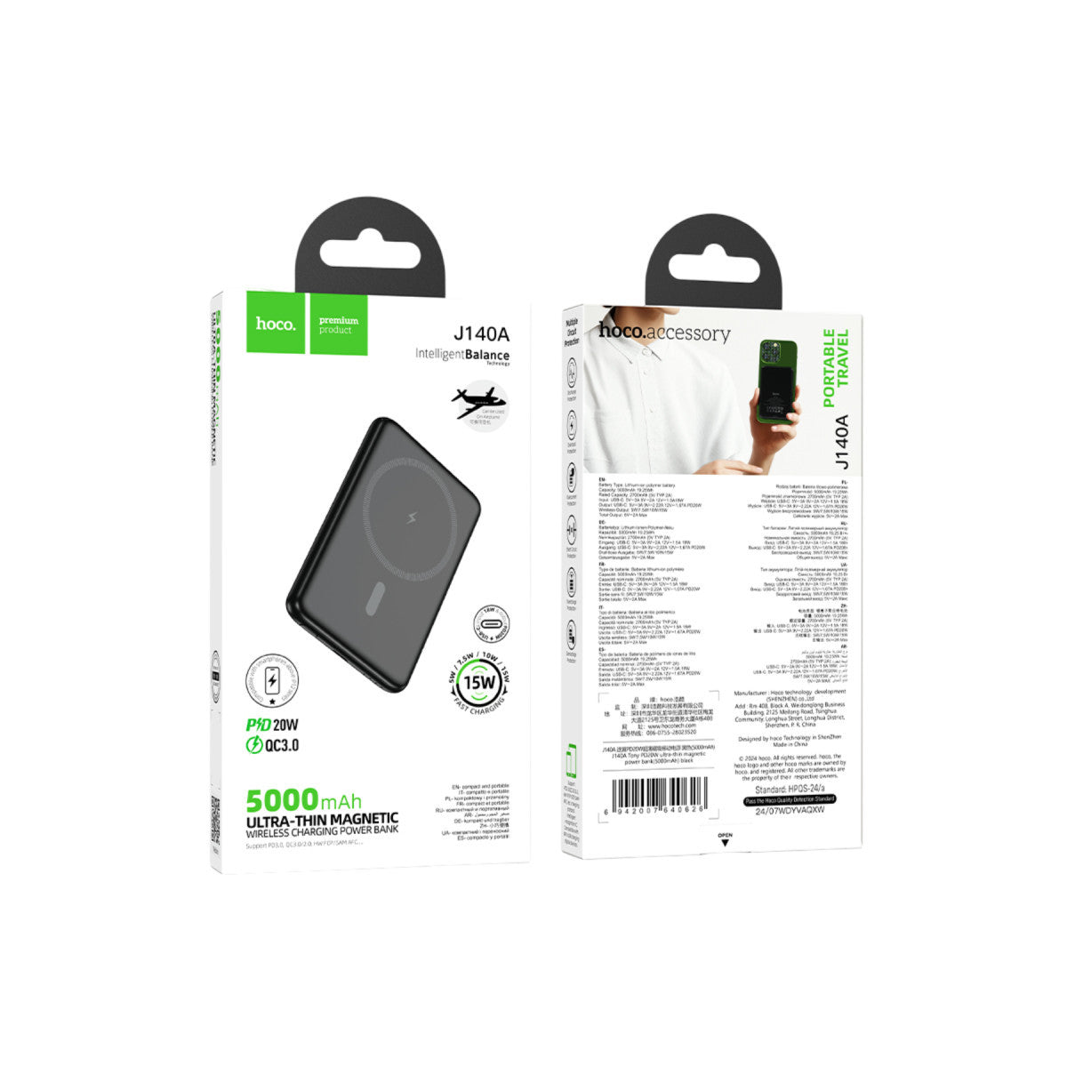 Hoco. J140A Tony 5.000 mAh PD 20W Ultra İnce Magsafe Powerbank