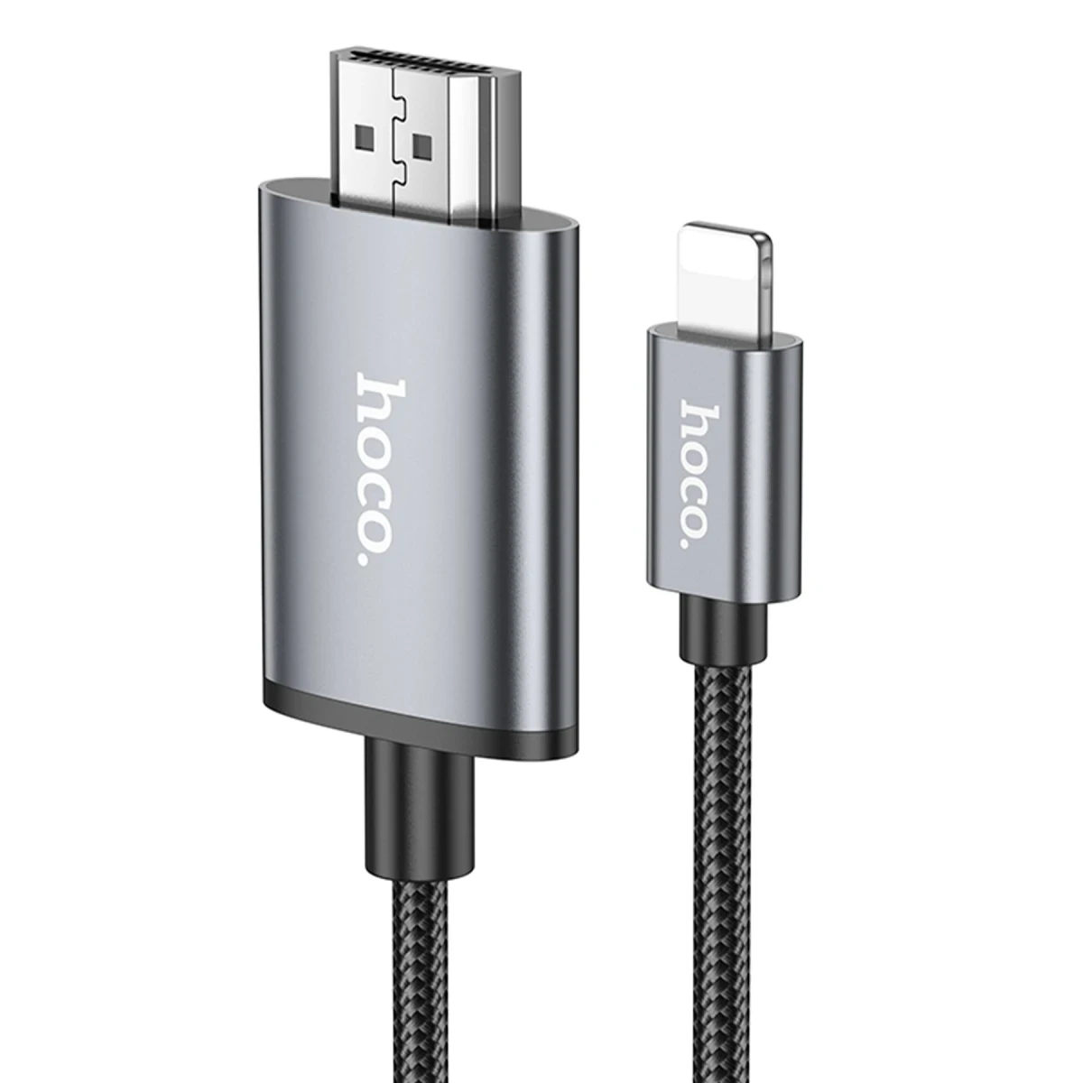 Hoco. UA27 2M Tak Çalıştır Lightning to HDMI Dönüştürücü - Gri