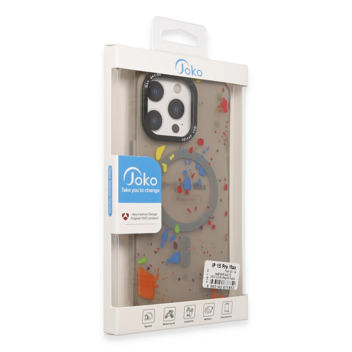 Joko Apple iPhone 14 Pro Colorful Magsafe Kapak - Siyah