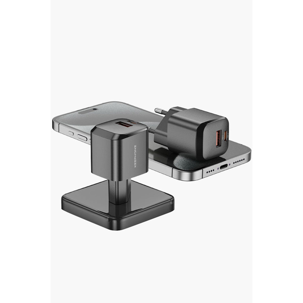 Keephone Rapid CH23061 1 Adet 20W Type-C ve 1 Adet 18W USB Çıkışlı PD Şarj Cihazı