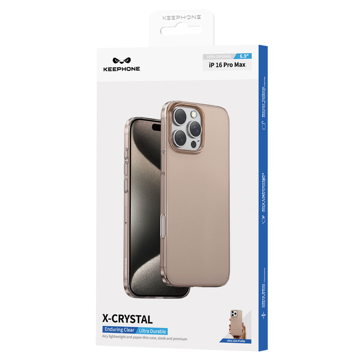 Keephone Apple iPhone 15 Pro Max X-Crystal Slim Kılıf