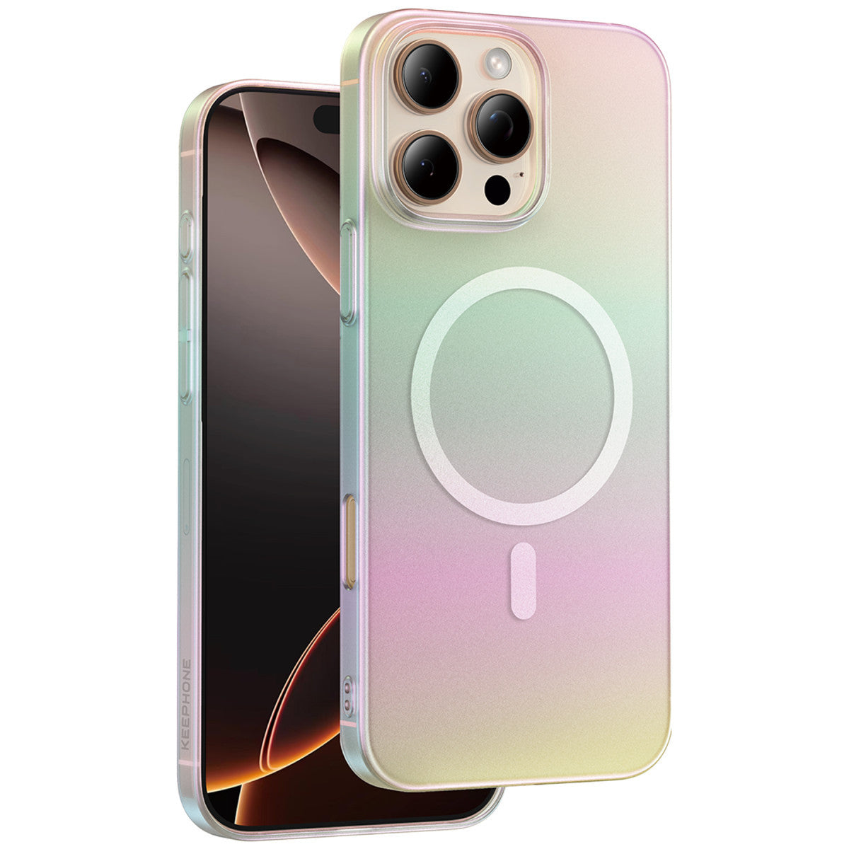 Keephone Apple iPhone 16 Pro Fantasia Gökkuşağı Magsafe Kılıf