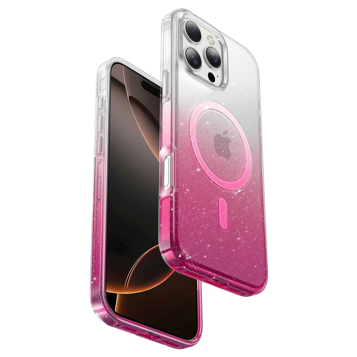 Keephone Apple iPhone 16 Pro Lillian Simli Magsafe Kılıf - Pembe