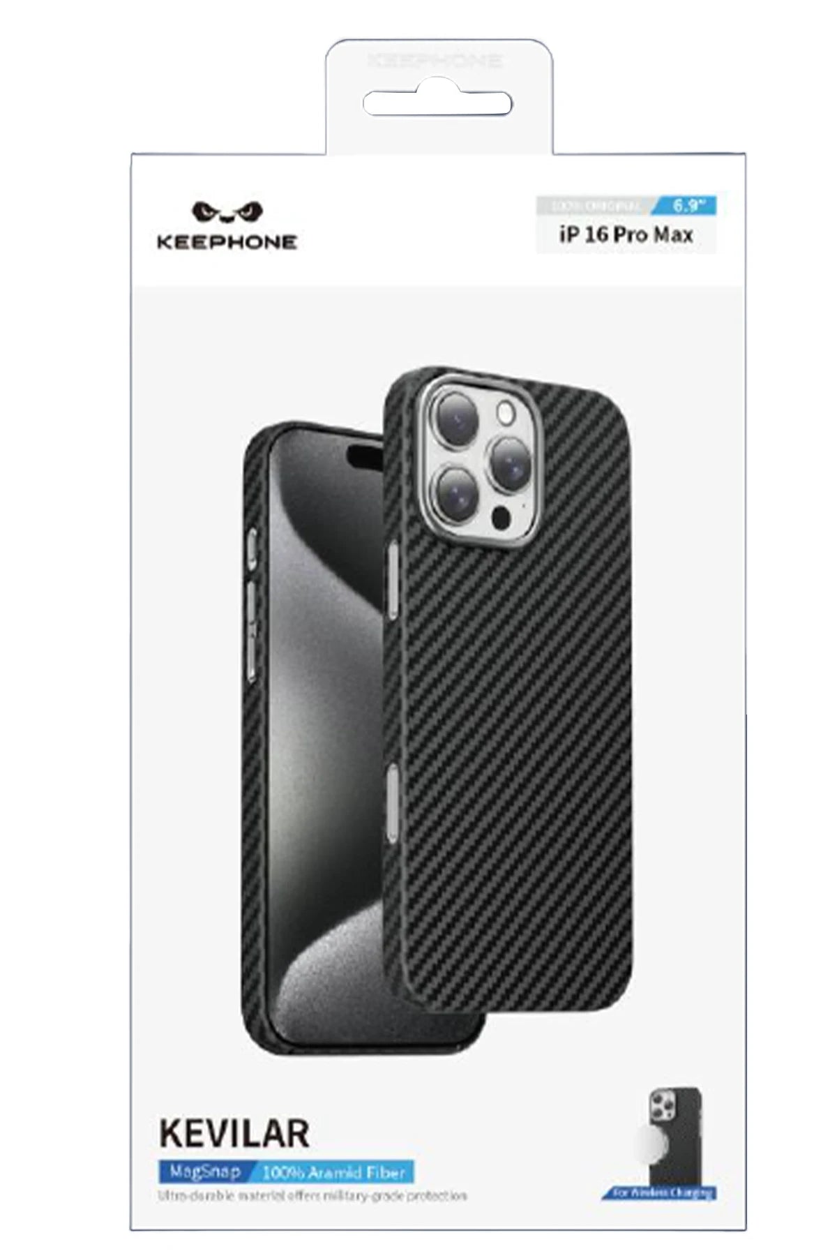 Keephone Apple iPhone 16 Pro Max Kevlar Magsafe Kılıf - Bronz