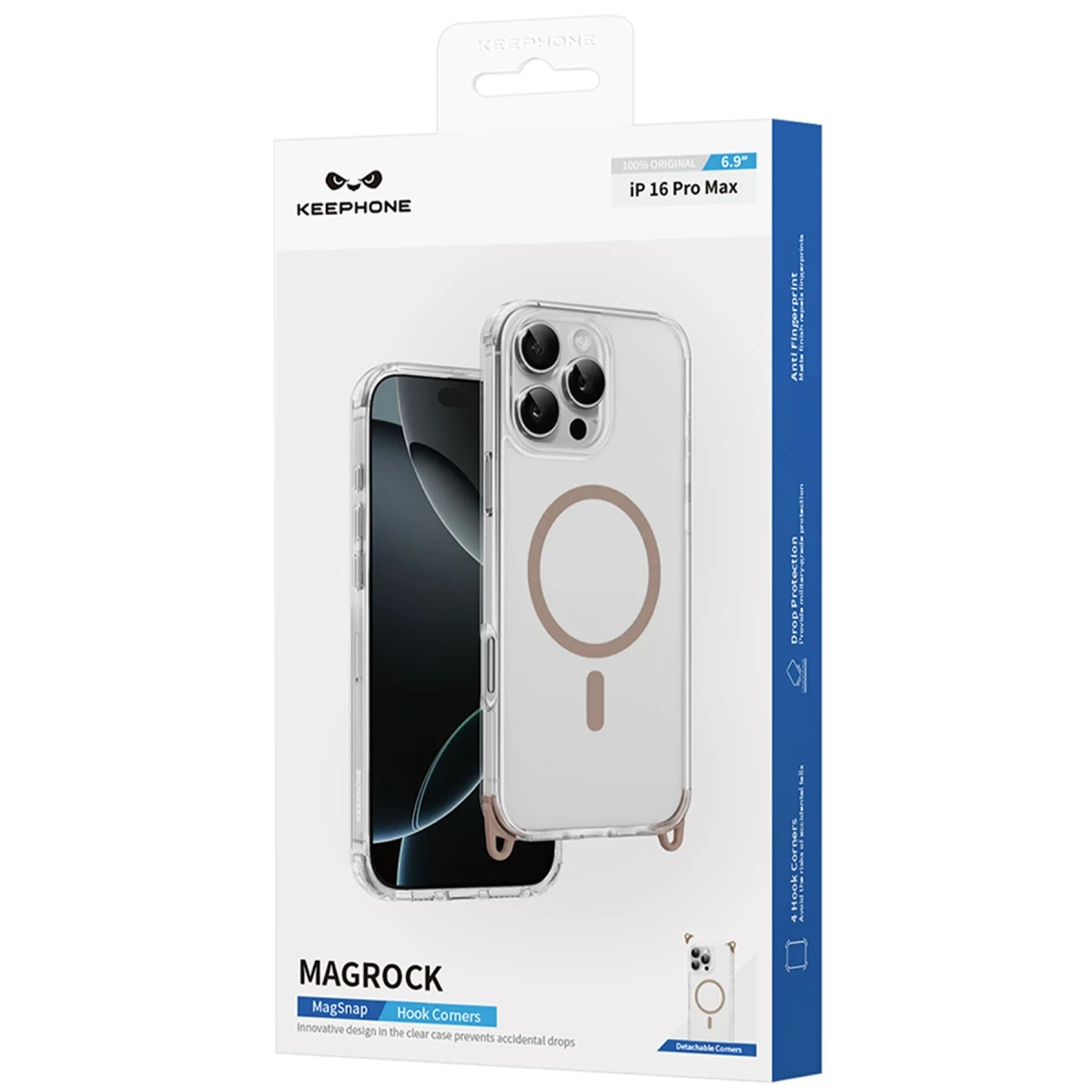 Keephone Apple iPhone 16 Pro Max MagRock Magsafe Kılıf - Çöl Titanyum