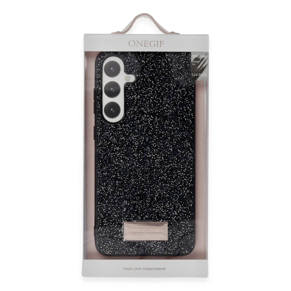 Onegif Samsung Galaxy A34 5G Bright Simli Kapak - Derin Mor