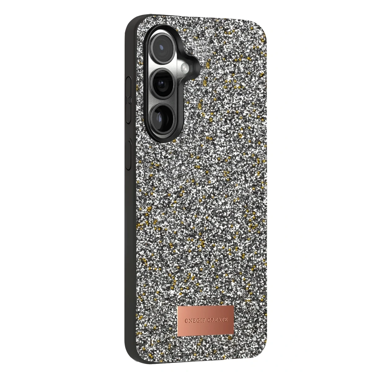 Onegif Samsung Galaxy S24 Bright Simli Kapak - Gold