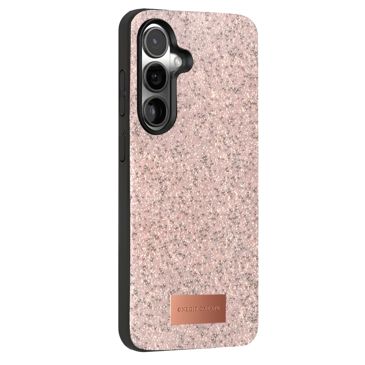Onegif Samsung Galaxy S25 Plus Bright Simli Kapak - Pembe