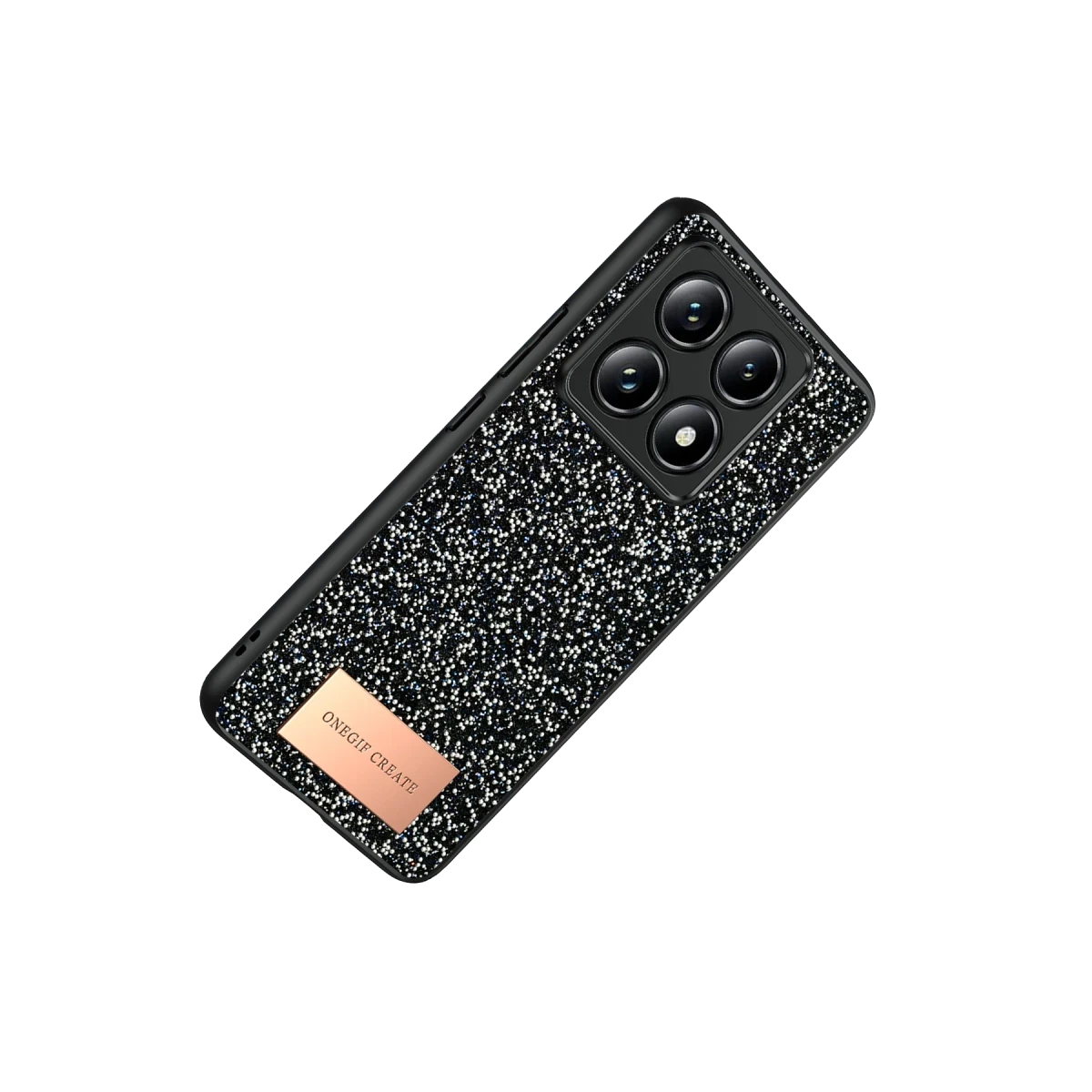 Onegif Xiaomi Mi 14T Pro Bright Simli Kapak - Siyah