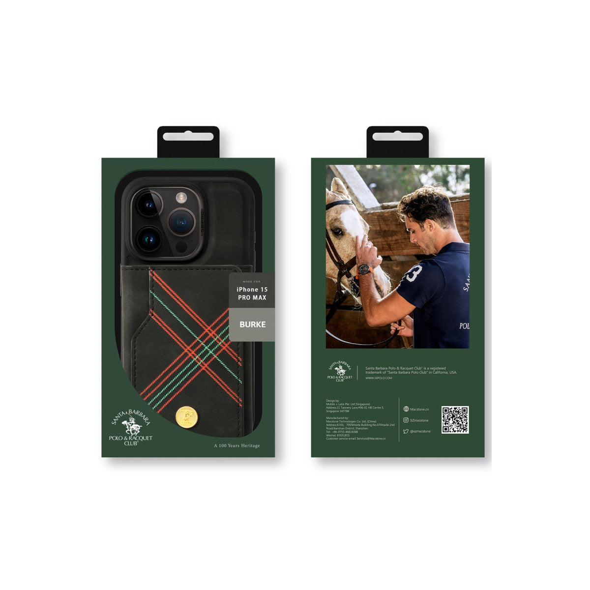 Santa Barbara Polo Racquet Club Apple iPhone 15 Pro Burke Manyetik Cüzdanlı Kapak