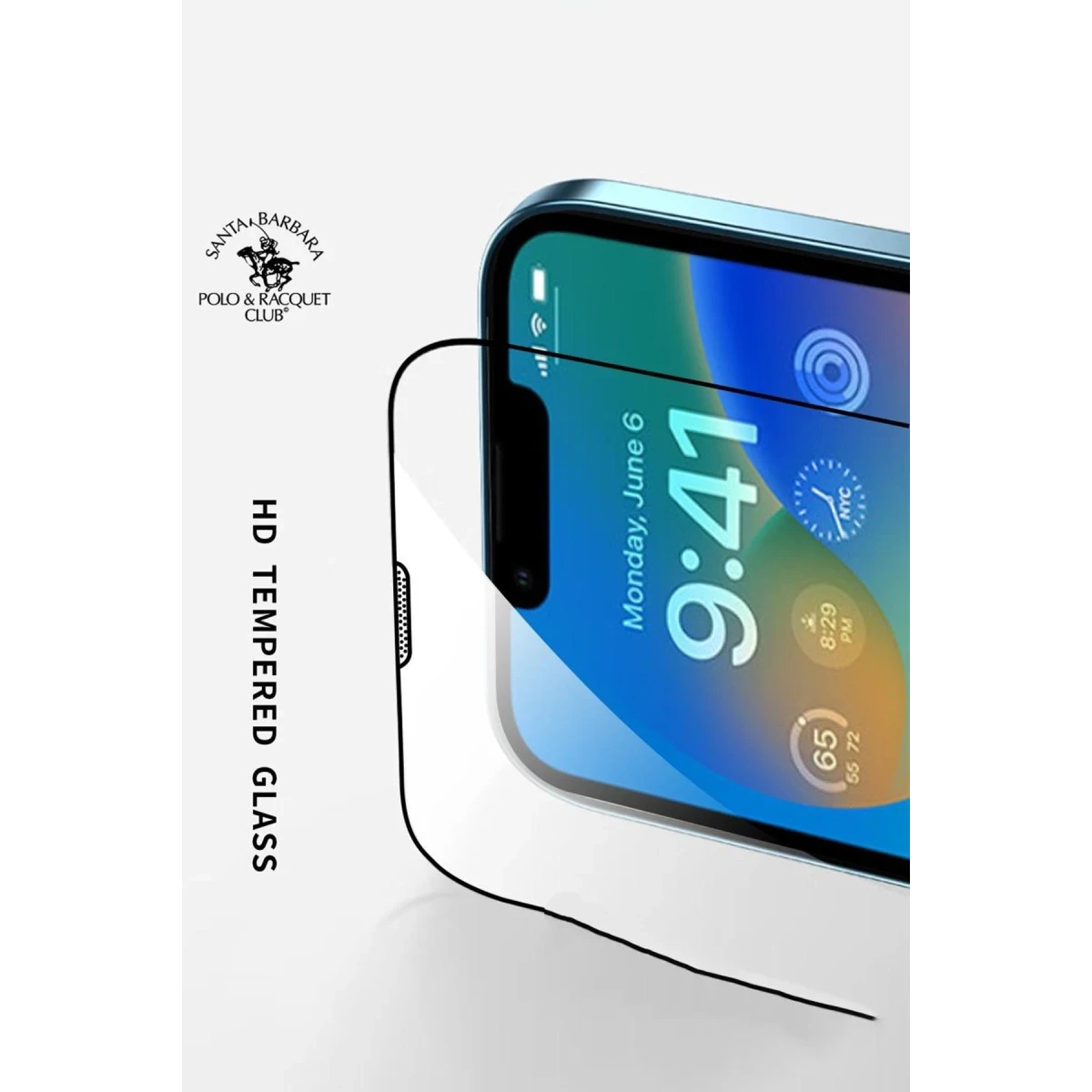 Santa Barbara Polo Racquet Club Apple iPhone 15 Pro Max 3D Premium Cam Ekran Koruyucu - Siyah