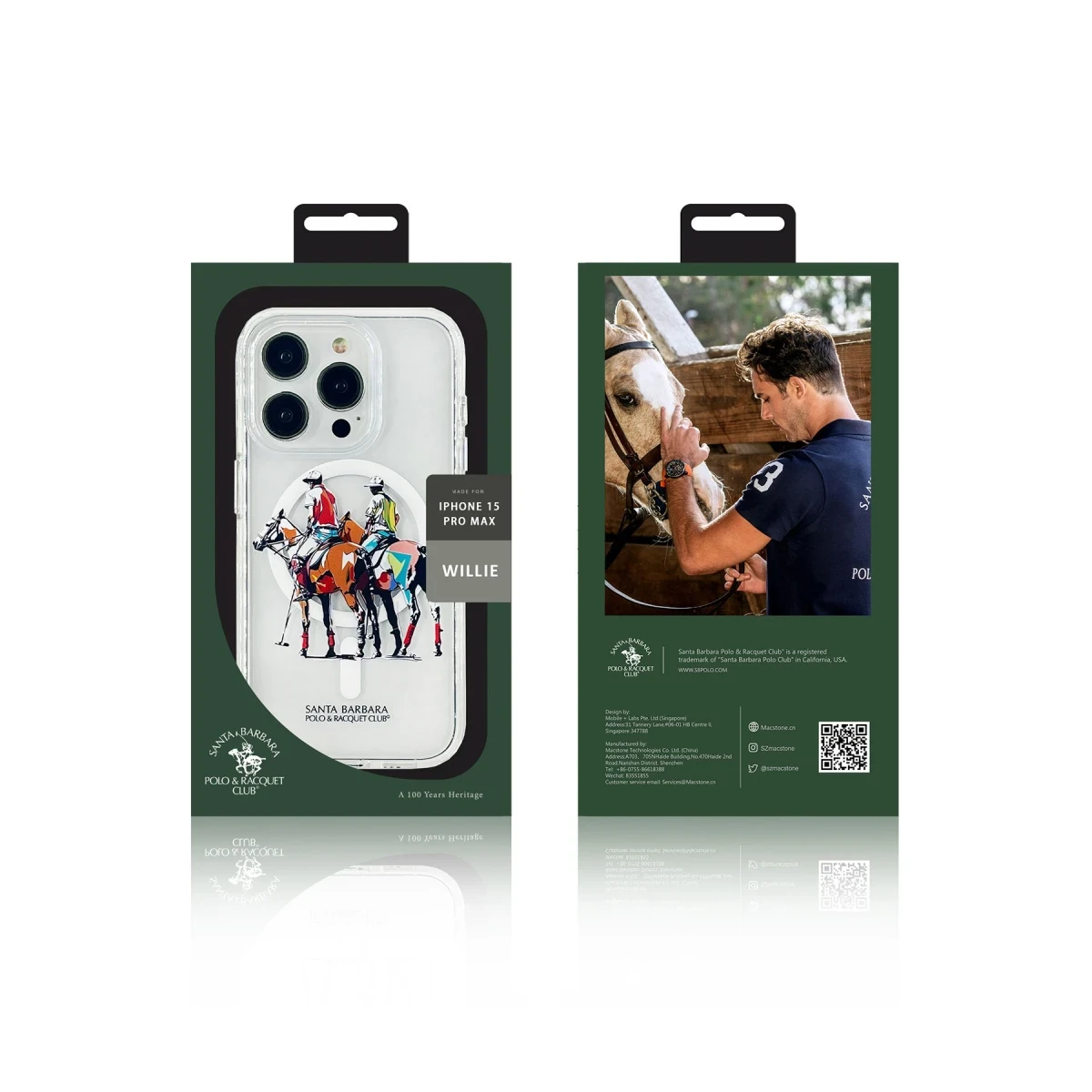 Santa Barbara Polo Racquet Club Apple iPhone 15 Willie Şeffaf Magsafe Kapak - Painting