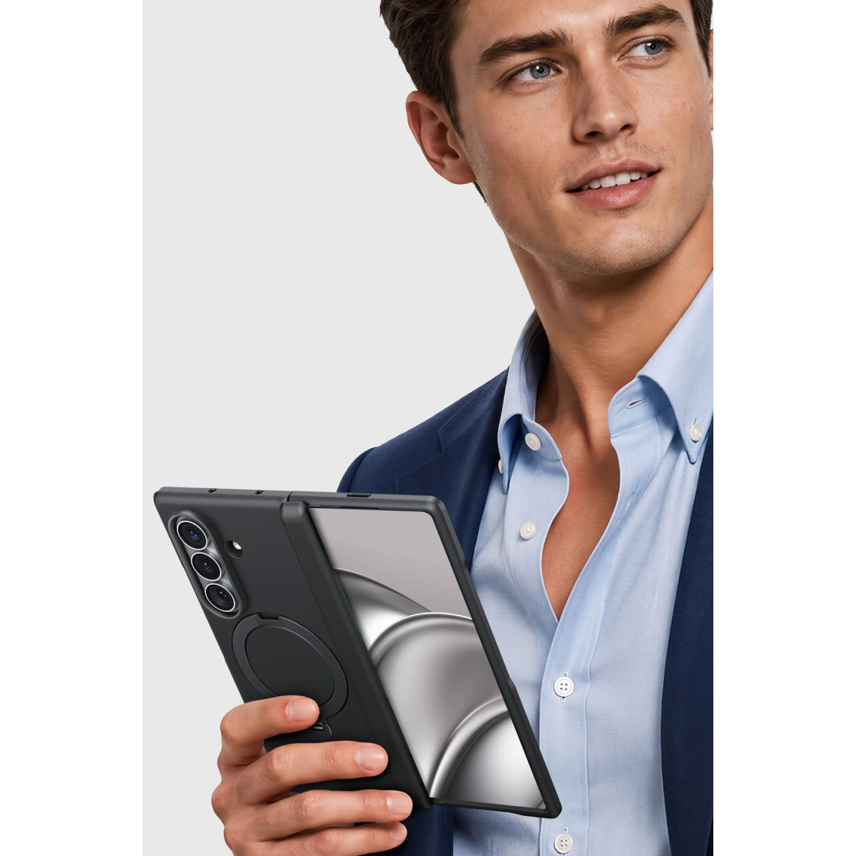 Torras Samsung Galaxy Z Fold 8 Ultra Ostand Q3 Spin 2 Adet Ekran Koruyuculu Magsafe Kılıf