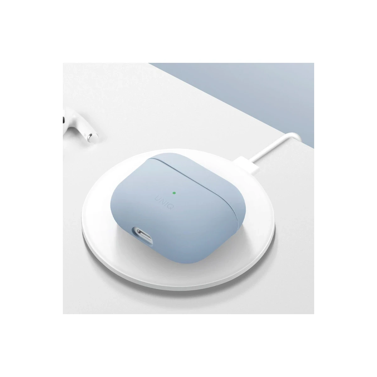 Uniq Apple Airpods 3 (3.nesil) Lino Silikon Kılıf - Pembe
