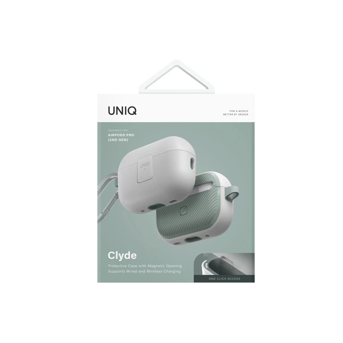 Uniq Apple Airpods Pro 2 (2.nesil) Clyde Kilitli Kılıf - Beyaz