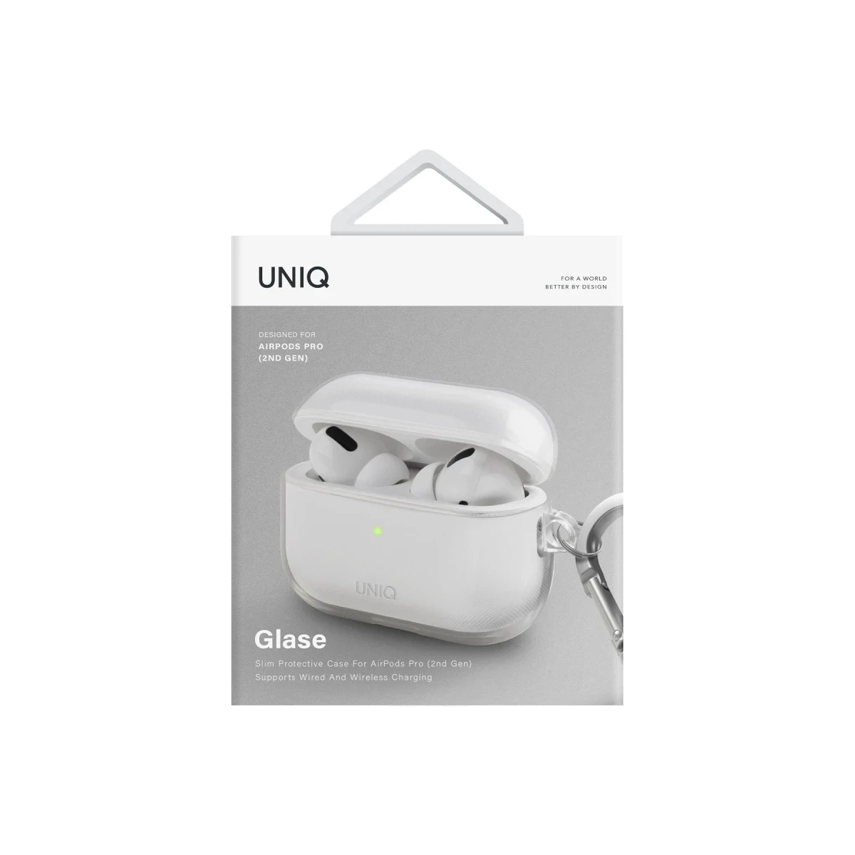 Uniq Apple Airpods Pro 2 (2.nesil) Glase Silikon Kılıf - Şeffaf