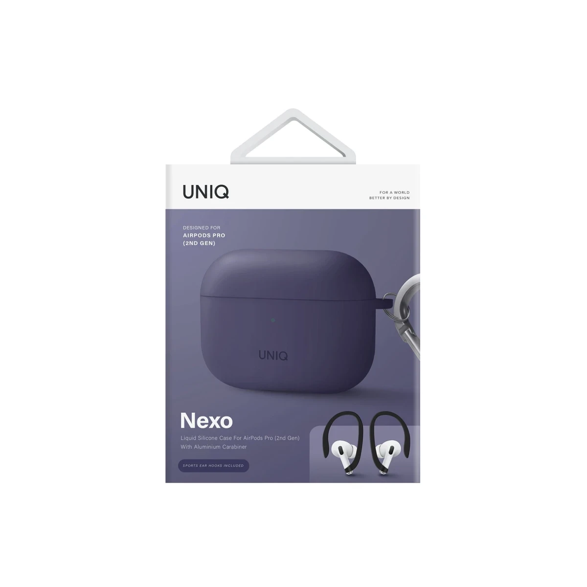 Uniq Apple Airpods Pro 2 (2.nesil) Nexo Silikon Kılıf - Mor