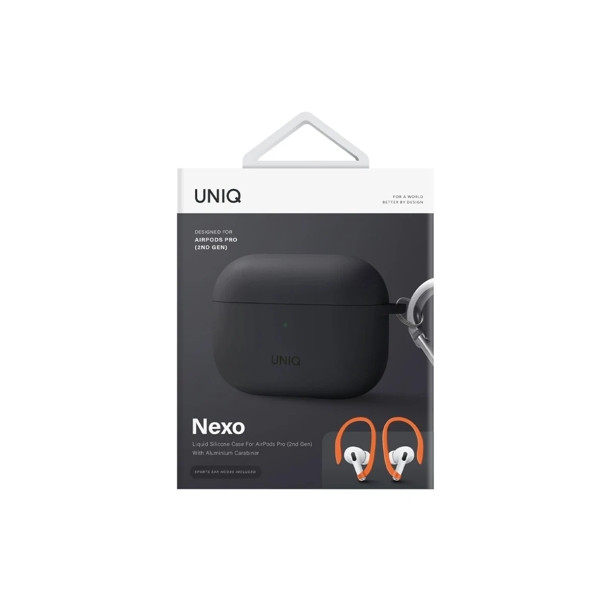 Uniq Apple Airpods Pro 2 (2.nesil) Nexo Silikon Kılıf - Siyah