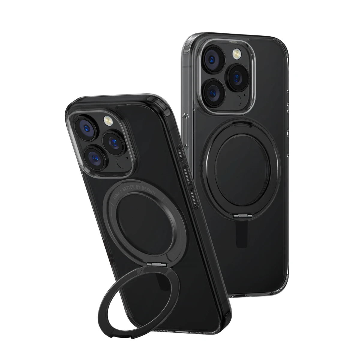 Uniq Apple iPhone 16 Pro Swivix Rotating Kickstand Kapak - Siyah