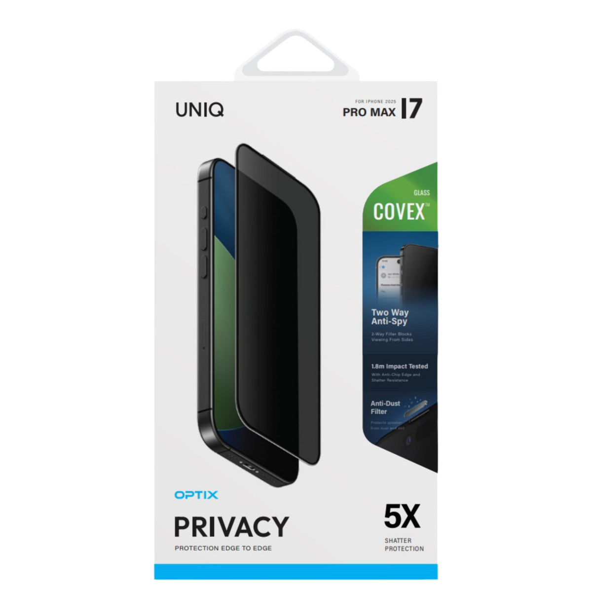 Uniq Apple iPhone 17 Pro Optix Covex Hayalet Cam Ekran Koruyucu