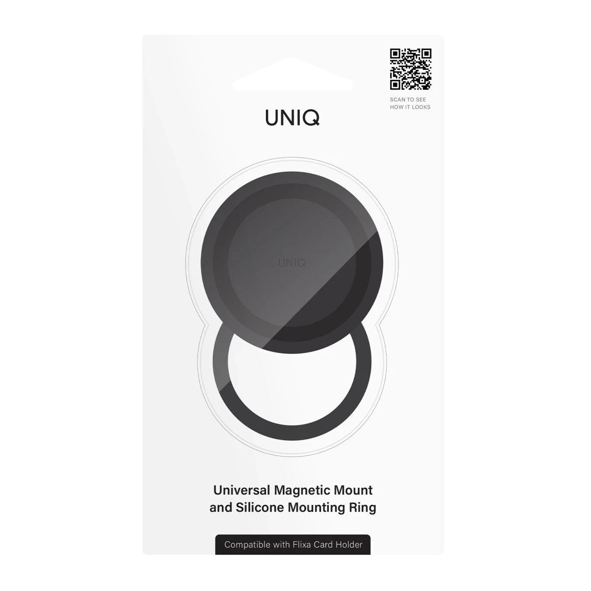 Uniq Flixa Magsafe Yüzüklü Mıknatıs - Siyah