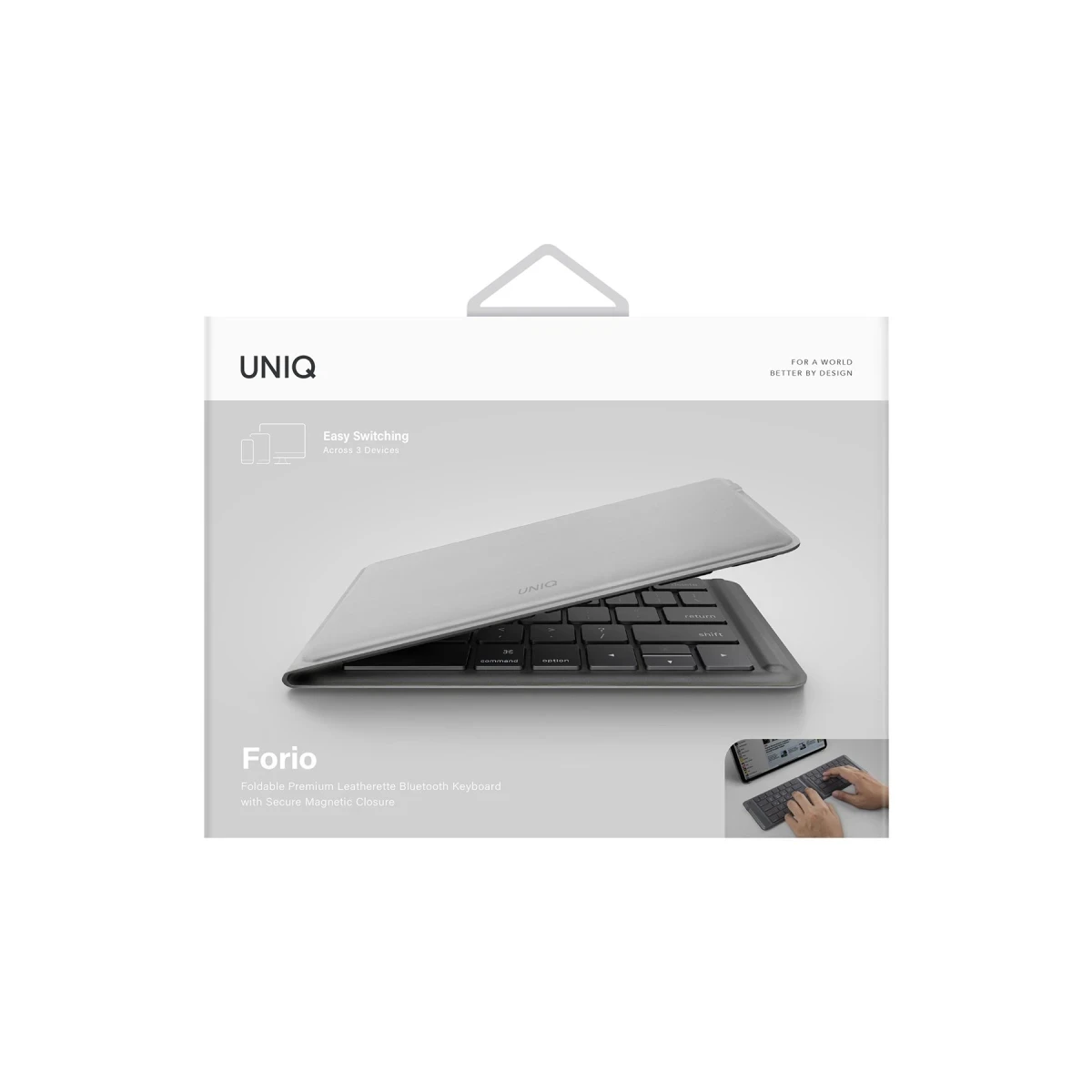 Uniq Forio Katlanabilir Bluetooth Klavye - Gri
