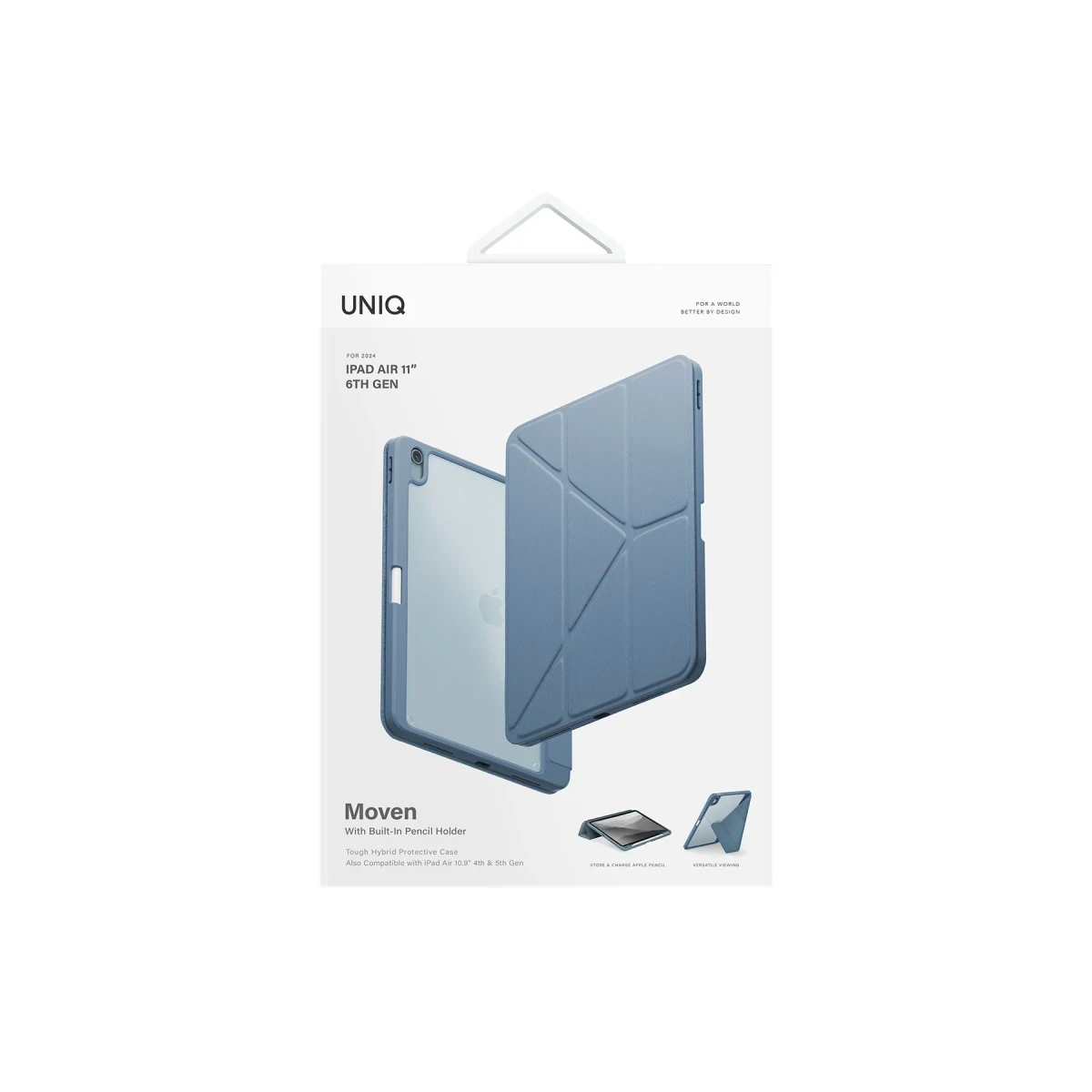 Uniq Apple iPad Air 11 (2024) Moven Standlı Tablet Kapak - Mavi