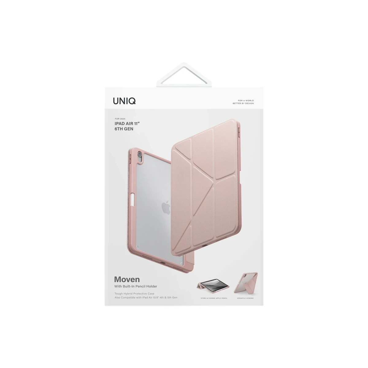 Uniq Apple iPad Air 13 (2024) Moven Standlı Tablet Kapak - Pembe