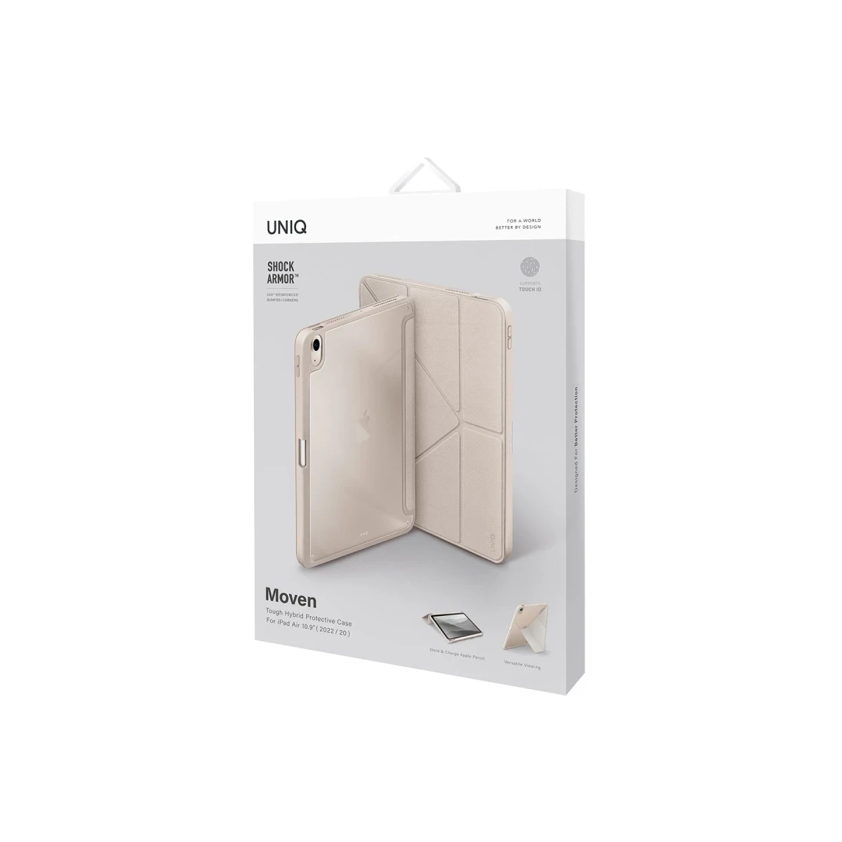 Uniq Apple iPad Air 4 10.9 Moven Standlı Tablet Kapak - Bej