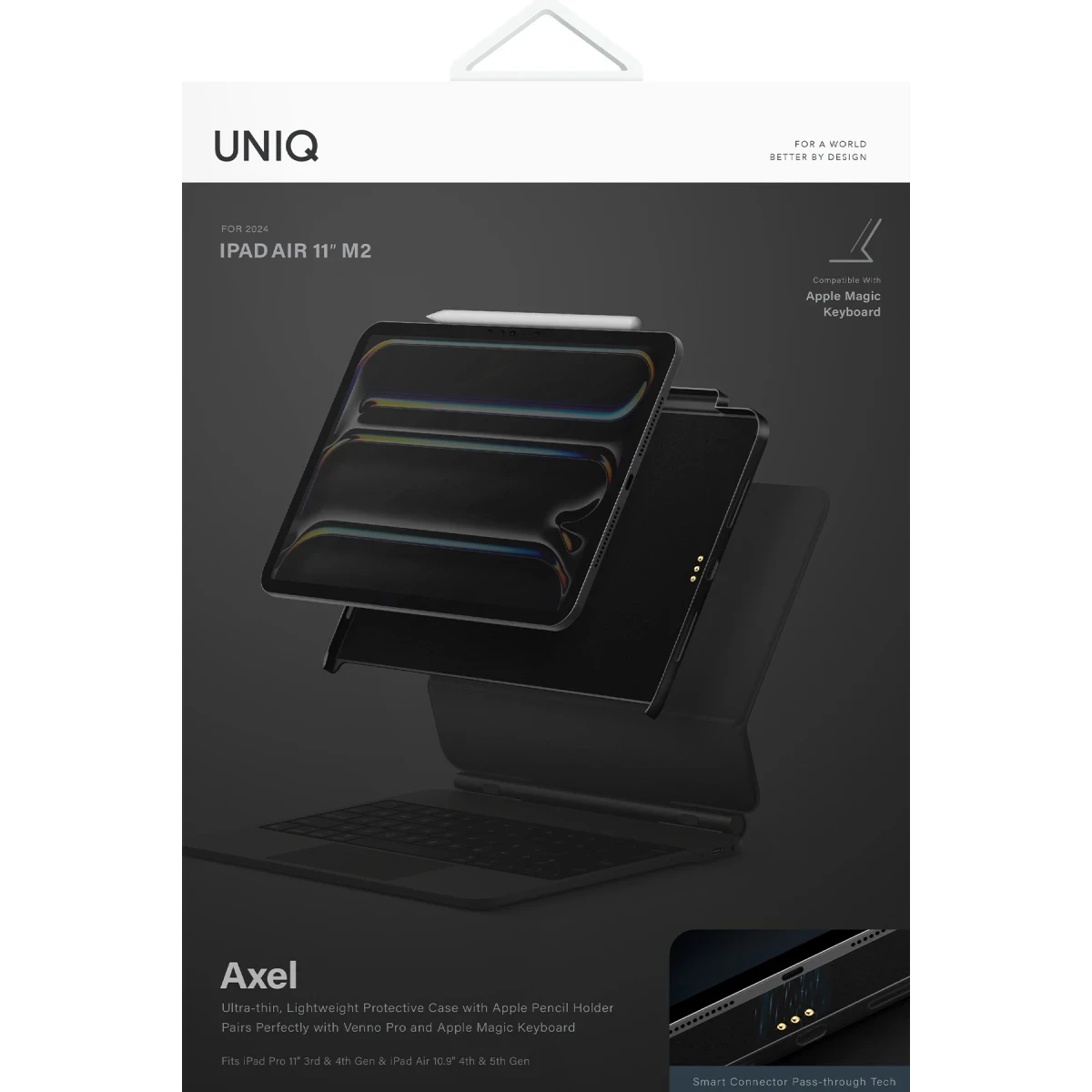 Uniq Apple iPad Pro 11 (2022) Axel Manyetik Tablet Kılıf - Siyah