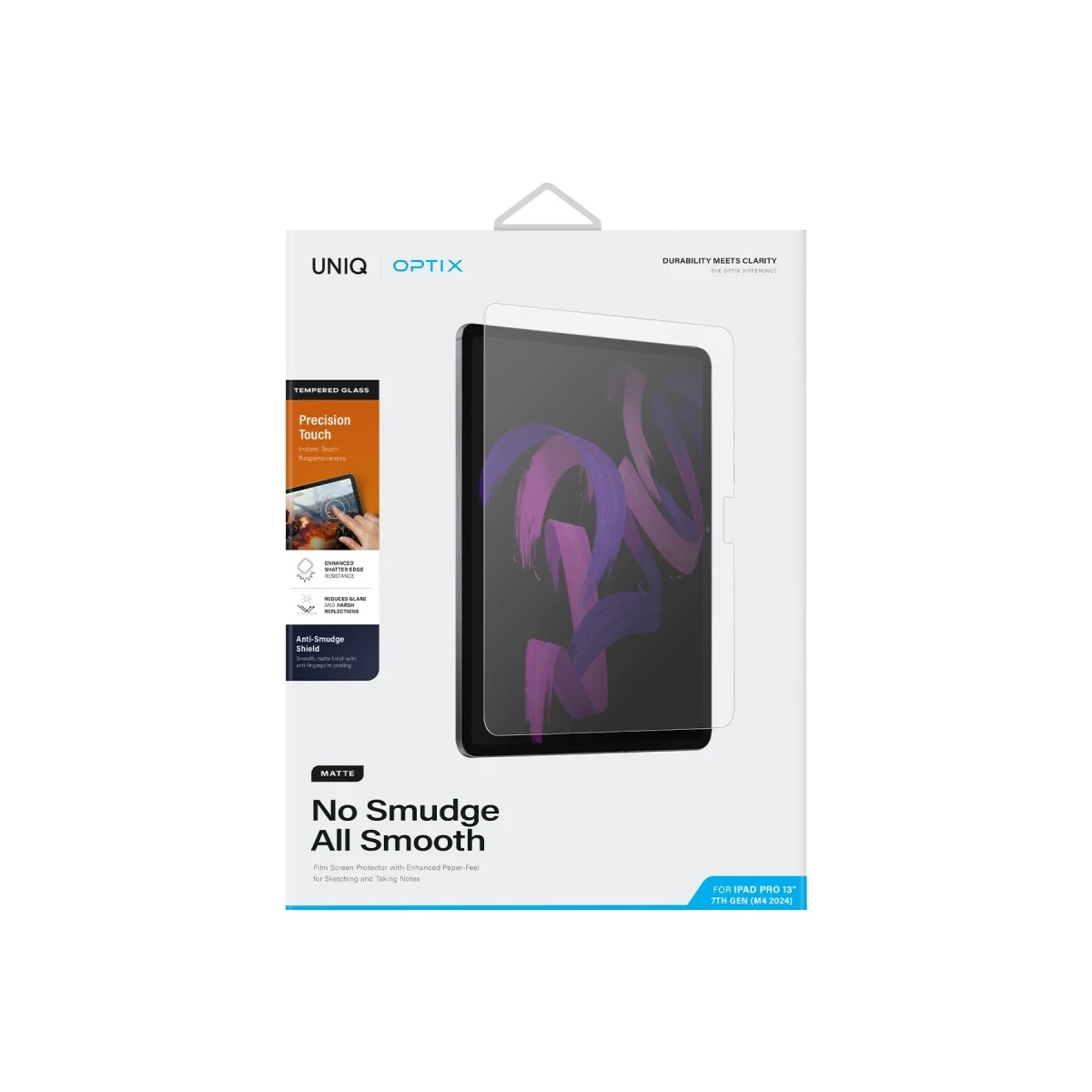 Uniq Apple iPad Pro 13 (2024) Optix Tablet Mat Ekran Koruyucu - Şeffaf