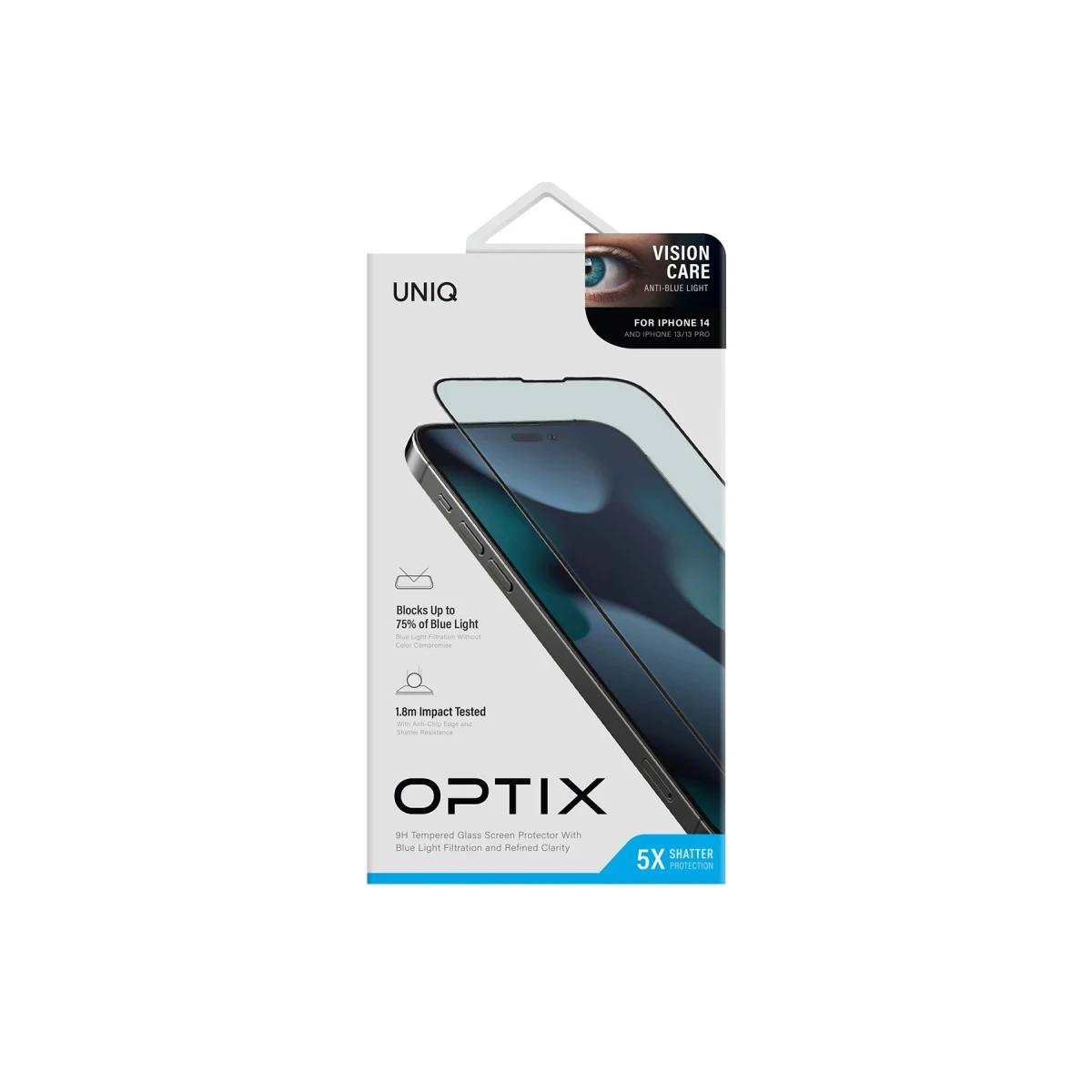 Uniq Apple iPhone 14 Optix Vision Care Cam Ekran Koruyucu - Siyah