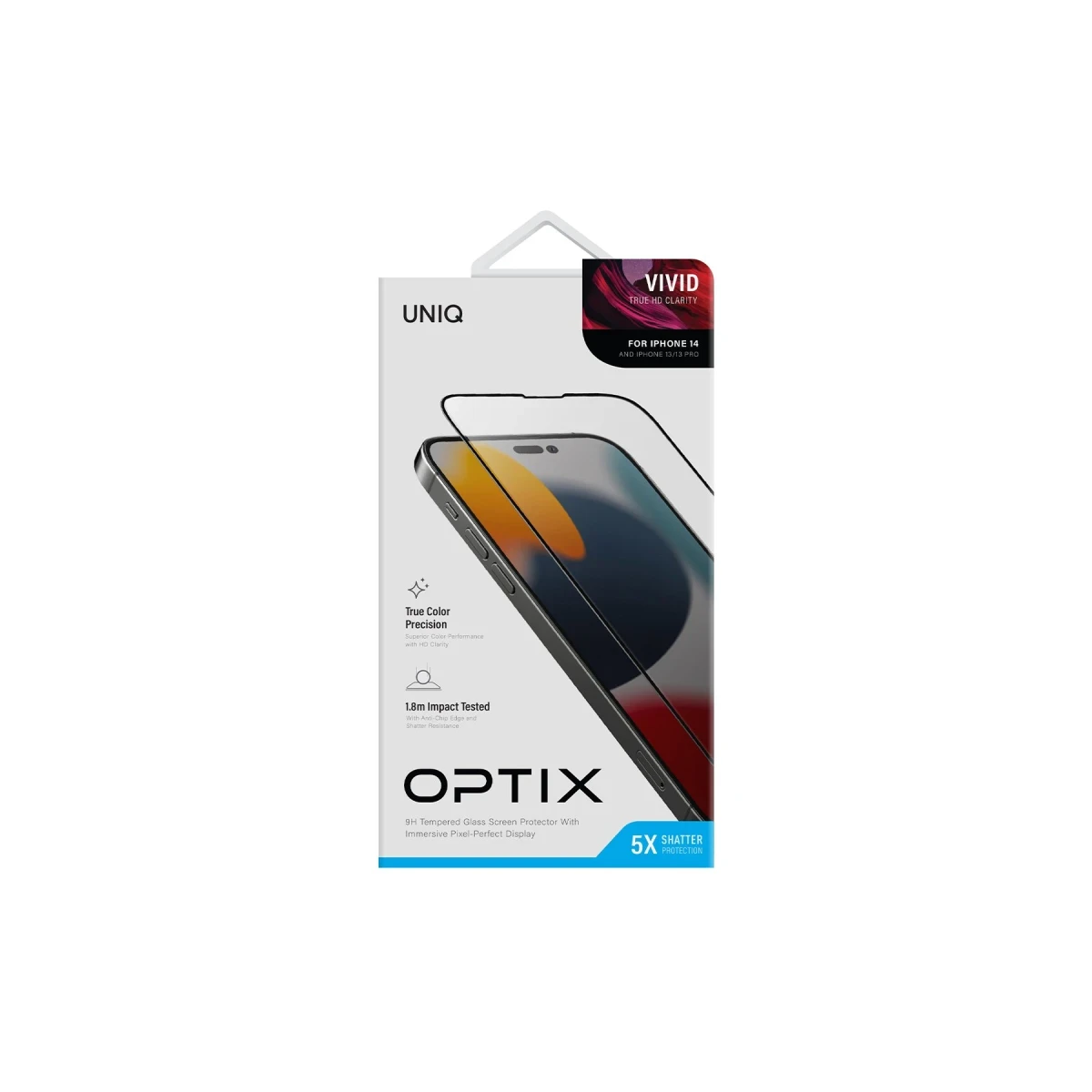 Uniq Apple iPhone 14 Optix Vivid Pro Cam Ekran Koruyucu - Siyah