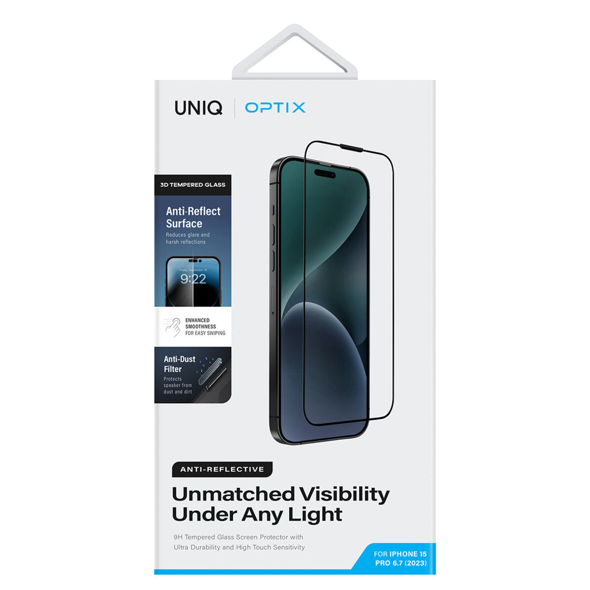 Uniq Apple iPhone 15 Optix Anti Reflective Cam Ekran Koruyucu